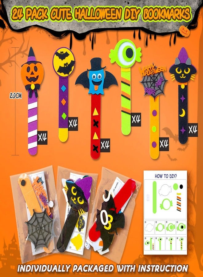 ZIRSENG 24 Piece Halloween Crafts for Kids Ages 4-8, DIY Bookmark Craft Bulk for Party Favors & Classroom Rewards - Image 2